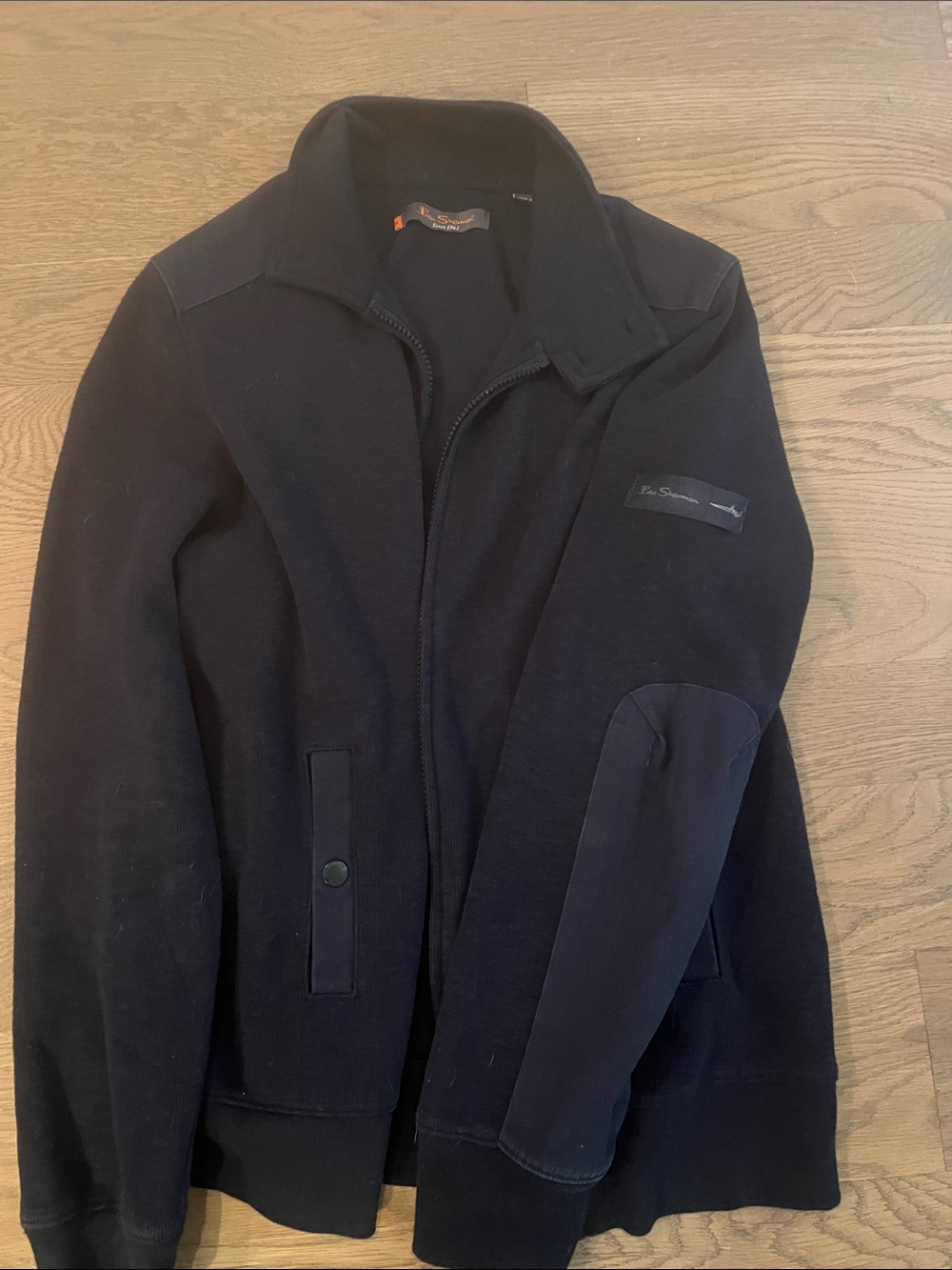 Ben Sherman Men's Navy Zip-Up Sweater Jacket